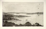 Artist: b'SIDMAN, William' | Title: bSydney from Watson's Bay | Date: 1890s | Technique: b'etching, printed in black ink with plate-tone, from one copper plate'