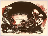 Artist: b'Cress, Fred.' | Title: b'Inside story' | Date: 1989 | Technique: b'lithograph, printed in colour, from two stones'