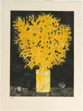 Artist: b'GRIFFITH, Pamela' | Title: b'First of August, Wattle Day' | Date: 1980 | Technique: b'etching, soft ground, sugar lift, aquatint, burnishing printed in colour from two zinc plates' | Copyright: b'\xc2\xa9 Pamela Griffith'