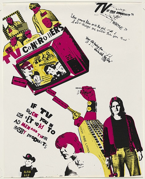 Artist: b'UNKNOWN' | Title: b'T.V. Controllers' | Date: 1979/78 | Technique: b'screenprint, printed in colour, from three stencils'