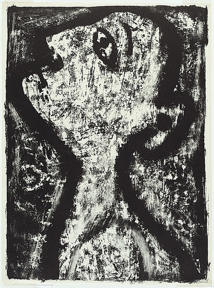 Artist: b'SELLBACH, Udo' | Title: b'Head' | Date: 1959 | Technique: b'lithograph, printed in black ink, from one stone [or plate]'