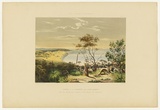 Artist: b'Angas, George French.' | Title: b'Scene on the Coorong, near Lake Albert.' | Date: 1846-47 | Technique: b'lithograph, printed in colour, from multiple stones; varnish highlights by brush'