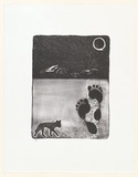 Artist: Foley, Fiona. | Title: Drifting ephemerally | Date: 1990 | Technique: lithograph, printed in black ink, from one stone [or plate] | Copyright: © Fiona Foley