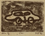 Artist: b'Bowen, Dean.' | Title: b'Car' | Date: 1992 | Technique: b'etching, printed in black ink, from one plate'