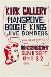 Artist: b'Stripes, Peter.' | Title: b'Kirk Gallery - Mangrove boogie kings' | Date: 1978 | Technique: b'screenprint, printed in colour, from multiple stencils'