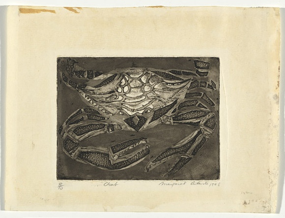 Artist: b'Cilento, Margaret.' | Title: b'Crab.' | Date: 1948 | Technique: b'etching and aquatint, printed in black ink, from one plate'