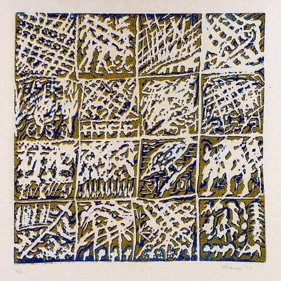 Artist: SHEARER, Mitzi | Title: not titled | Date: 1977 | Technique: linocut, printed in colour, from two blocks