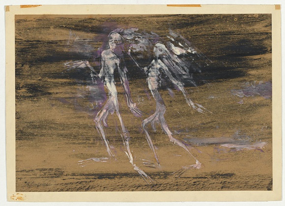 Artist: b'Lempriere, Helen' | Title: b'Ninja' | Date: c.1955 | Technique: b'monotype, printed in colour, from two plates'