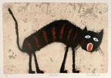 Artist: b'Hadley, Basil.' | Title: b'Alley cat' | Date: 1980 | Technique: b'lithograph, printed in colour, from multiple plates; gouache additions'