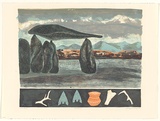 Artist: Duxbury, Lesley. | Title: Cromlech I | Date: 1984 | Technique: lithograph, printed in colour, multiple stones