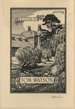 Artist: FEINT, Adrian | Title: Bookplate: Tom Watson. | Date: (1935) | Technique: line-block, printed in black ink, from one process block | Copyright: Courtesy the Estate of Adrian Feint