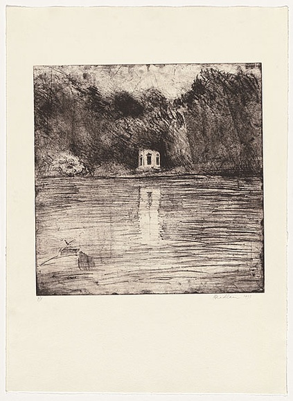 Artist: b'Headlam, Kristin.' | Title: b'Folly' | Date: 1993 | Technique: b'etching, printed in brown ink, from one copper plate'