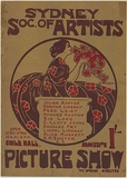 Artist: LINDSAY, Lionel | Title: Sydney Society of Artists picture show. | Date: 1907 | Technique: lithograph, printed in colour, from two stones [or plates]