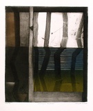 Artist: b'BALDESSIN, George' | Title: b'Window and emblems.' | Date: 1974 | Technique: b'etching and aquatint, printed in colour ink, from two plates; stencil, printed in colour ink, from three stencils.'