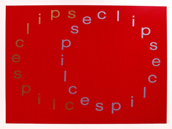 Artist: b'RIDDELL, Alan' | Title: b'Eclipse II' | Date: 1969 | Technique: b'screenprint, printed in colour, from multiple stencils'
