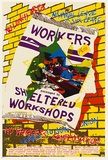 Artist: McIntyre, Tanya. | Title: Workers packaged by sheltered workshops | Date: 1984 | Technique: screenprint, printed in colour, from multiple stencils