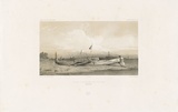 Artist: b'Le Breton, Louis.' | Title: bPirogue des naturels de L'ile Toud, Detroit de Torres [Canoe of the natives of Tudu Island, Torres Strait] | Date: 1846 | Technique: b'lithograph, printed in black ink, from one stone'