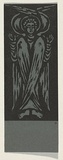 Title: Not titled [angel] | Date: c.1964 | Technique: woodcut, printed in black ink, from one block