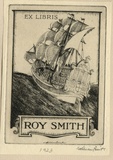 Artist: FEINT, Adrian | Title: Bookplate: Roy Smith. | Date: 1923 | Technique: etching, printed in black ink, from one plate | Copyright: Courtesy the Estate of Adrian Feint