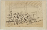 Artist: Hamel, Julius. | Title: Western Freehold Mine.  Chinese keeping clear the tail race of sluice. | Date: 1867 | Technique: lithograph, printed in colour, from two stones