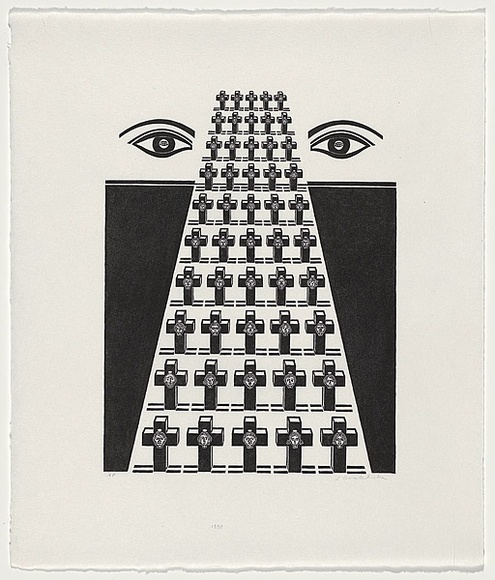 Artist: b'Groblicka, Lidia.' | Title: b'Heavenly road' | Date: 1990 | Technique: b'woodcut, printed in black ink, from one block'