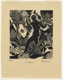 Artist: b'FEINT, Adrian' | Title: b'The offering - Bali.' | Date: 1941 | Technique: b'wood-engraving, printed in black ink, from one block' | Copyright: b'Courtesy the Estate of Adrian Feint'