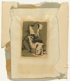 Artist: b'SELLBACH, Udo' | Title: b'Washer women' | Date: 1949 | Technique: b'etching, printed in colour with plate-tone'