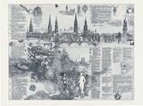 Artist: SCHMEISSER, Jorg | Title: Diary and Hamburg | Date: 1983 | Technique: etching, aquatint and deepbite, printed in blue/black ink, from multiple plates | Copyright: © Jörg Schmeisser
