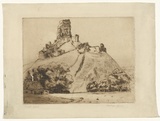 Artist: b'Boyd, Penleigh.' | Title: b'Penleigh Boyd - landscape' | Date: c.1920 | Technique: b'drypoint etching, printed in sepia ink, from one plate'