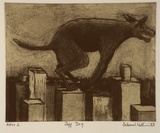 Artist: b'Williams, Deborah.' | Title: b'Jeff dog' | Date: 1993, November | Technique: b'etching, aquatint and roulette, printed in black ink, from one plate'