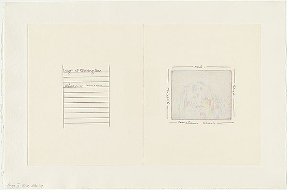 Artist: b'MADDOCK, Bea' | Title: b'Pages' | Date: 1979 | Technique: b'photo-etching, burnishing, relief-etching and letterpress, printed in colour'