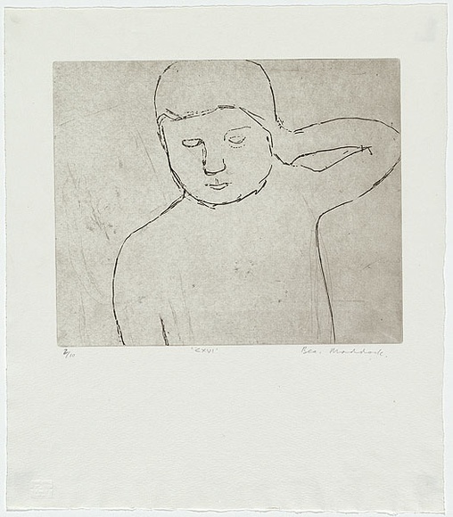 Artist: b'MADDOCK, Bea' | Title: b'CXVI' | Date: (1966) | Technique: b'etching, printed in black ink, from one zinc plate'