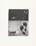 Artist: b'Foley, Fiona.' | Title: b'Drifting ephemerally' | Date: 1990 | Technique: b'lithograph, printed in black ink, from one stone [or plate]' | Copyright: b'\xc2\xa9 Fiona Foley'