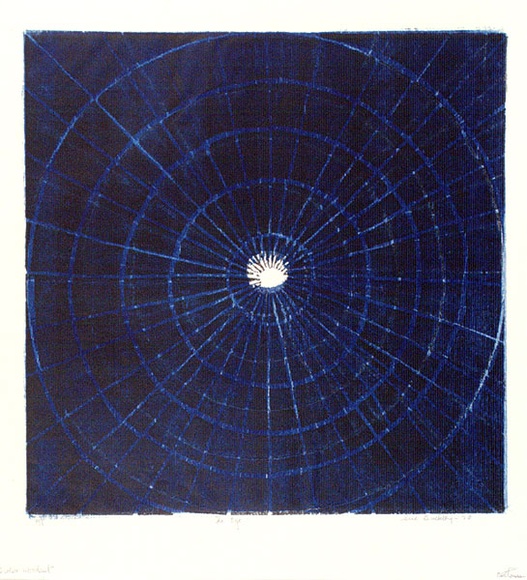 Artist: b'Buckley, Sue.' | Title: b'The eye.' | Date: 1970 | Technique: b'woodcut, printed in colour, from multiple blocks' | Copyright: b'This work appears on screen courtesy of Sue Buckley and her sister Jean Hanrahan'