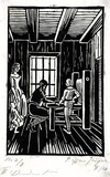 Artist: b'Haefliger, Paul.' | Title: b'Illustration for Oscar Wilde tale' | Date: 1931-33 | Technique: b'woodcut, printed in black ink, from one block'
