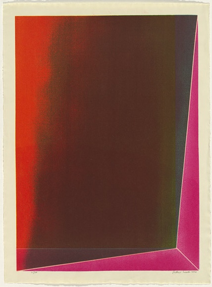 Artist: b'WICKS, Arthur' | Title: b'Red drift' | Date: 1970 | Technique: b'screenprint, printed in colour, from multiple stencils'
