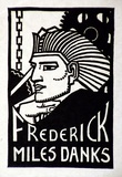 Artist: Waller, Christian. | Title: Bookplate: Frederick Miles Danks | Date: c.1932 | Technique: linocut, printed in black ink, from one block