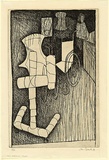 Artist: Brack, John. | Title: The walking frame. | Date: 1966 | Technique: etching, printed in black ink, from one plate | Copyright: © Helen Brack