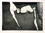 Artist: b'BALDESSIN, George' | Title: b'Ropewalker.' | Date: 1964 | Technique: b'etching and aquatint, printed in black ink, from one plate'