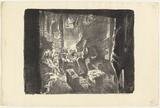 Artist: Dyson, Will. | Title: Home comforts in the tunnels, Hill 60. | Date: 1918 | Technique: lithograph, printed in black ink, from one stone Arnold unbleached