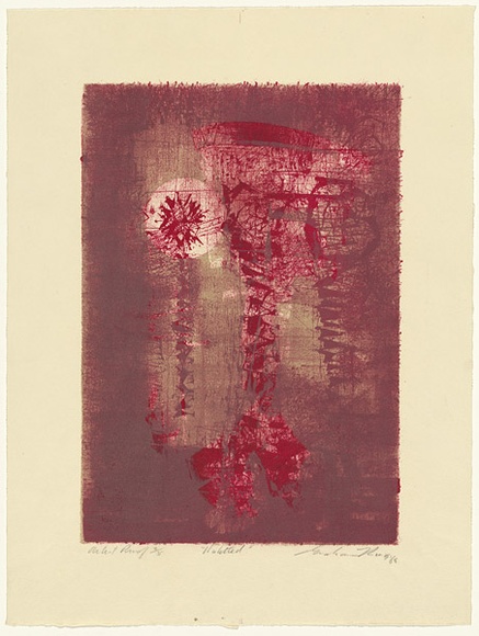 Artist: b'KING, Grahame' | Title: b'not titled' | Date: 1968 | Technique: b'lithograph, printed in colour, from three stones [or plates]'