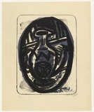 Artist: SELLBACH, Udo | Title: (Plate with jug design) | Date: 1951 | Technique: lithograph, printed in colour, from two stones [or plates]