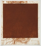 Artist: b'PARR, Mike' | Title: b'Alphabet/Haemorrhage.' | Date: 1992-93 | Technique: b'etching, printed in red ochre ink, from one plate'