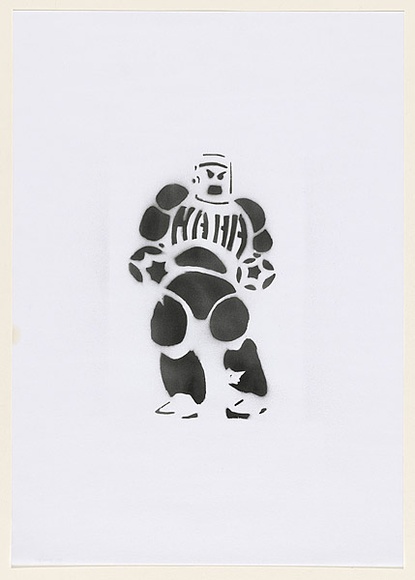 Artist: b'HAHA,' | Title: b'Robot I.' | Date: 2004 | Technique: b'stencil, printed in black ink, from one stencil'