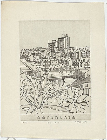 Artist: Coventry, Frederick. | Title: Carinthia. | Date: 1929-30 | Technique: engraving, printed in black ink with plate-tone, from one copper plate