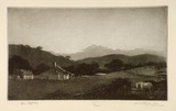 Artist: b'LINDSAY, Lionel' | Title: b'Dawn' | Date: 1923 | Technique: b'aquatint and burnishing, printed in brown ink with wiped highlights, from one plate' | Copyright: b'Courtesy of the National Library of Australia'