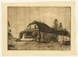 Artist: b'LONG, Sydney' | Title: b'Calder House' | Date: 1921 | Technique: b'line-etching, drypoint and sandgrain aquatint, printed in dark brown ink with plate-tone, from one copper plate' | Copyright: b'Reproduced with the kind permission of the Ophthalmic Research Institute of Australia'