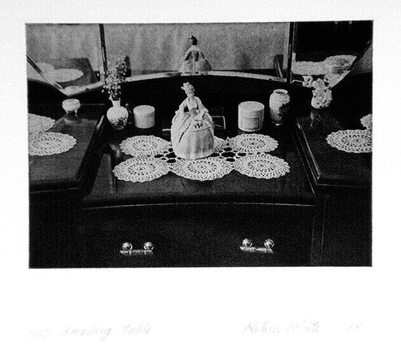 Artist: b'White, Robin.' | Title: b'Dressing table' | Date: 1988 | Technique: b'photo-etching'