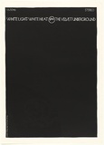 Artist: WORSTEAD, Paul | Title: White light/White heat - The velvet underground. | Date: 1978 | Technique: screenprint, printed in black ink, from one stencil | Copyright: This work appears on screen courtesy of the artist