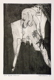 Artist: b'BALDESSIN, George' | Title: b'Aged dancer.' | Date: 1965 | Technique: b'etching and aquatint, printed in black ink, from one plate'